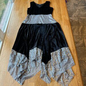 Sheraz Anwar Embellished Dress Velvet Sequin